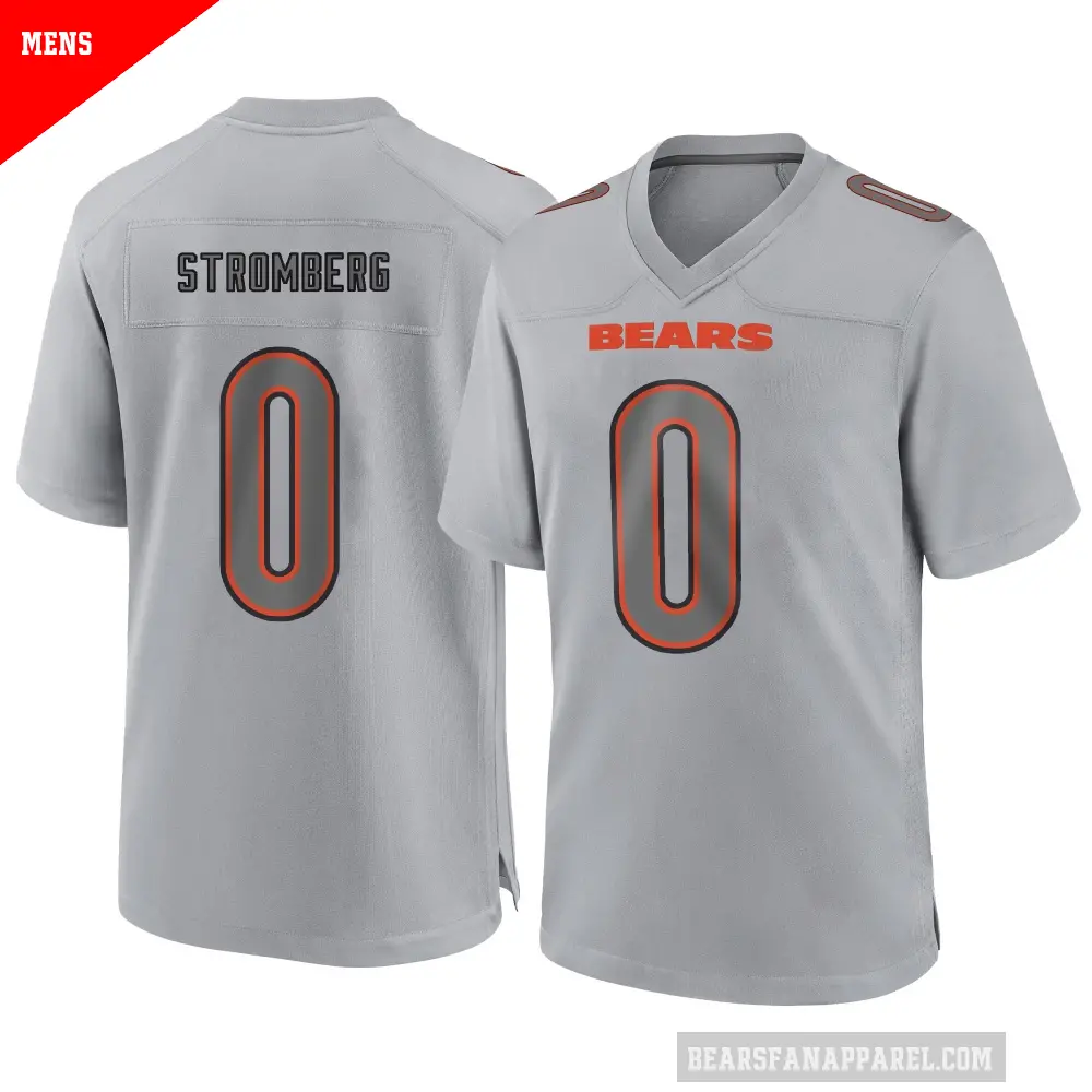 Men's Chicago Bears ＃0 Ricky Stromberg Gray Game Atmosphere Fashion Jersey