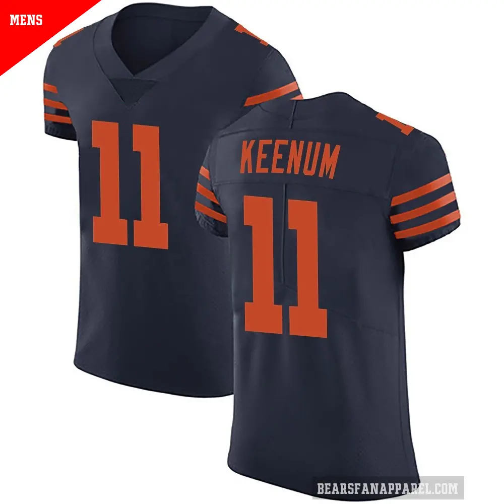 Men's Chicago Bears ＃11 Case Keenum Navy Blue Elite Alternate Vapor Untouchable Jersey