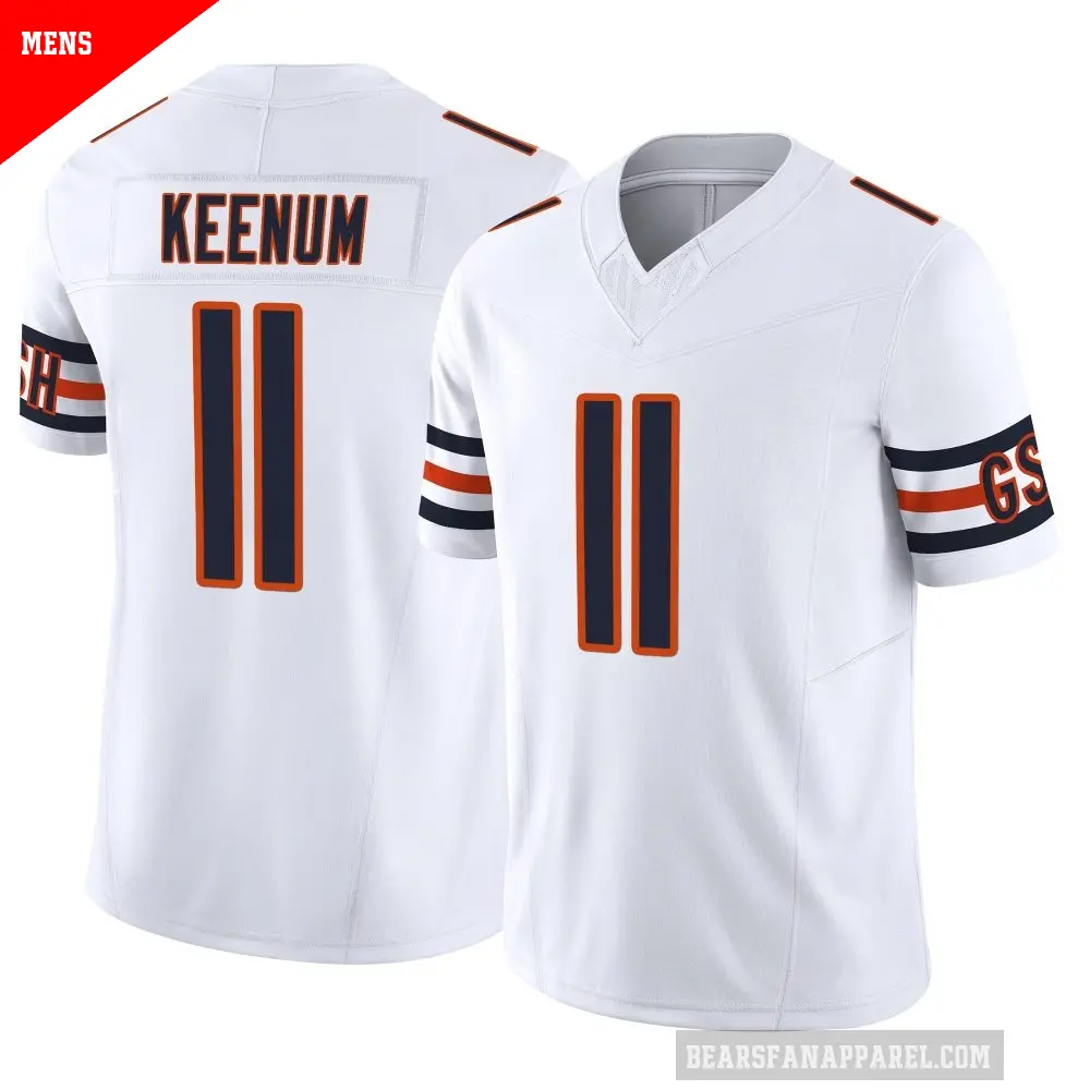 Men's Chicago Bears ＃11 Case Keenum White Limited Vapor F.U.S.E. Jersey