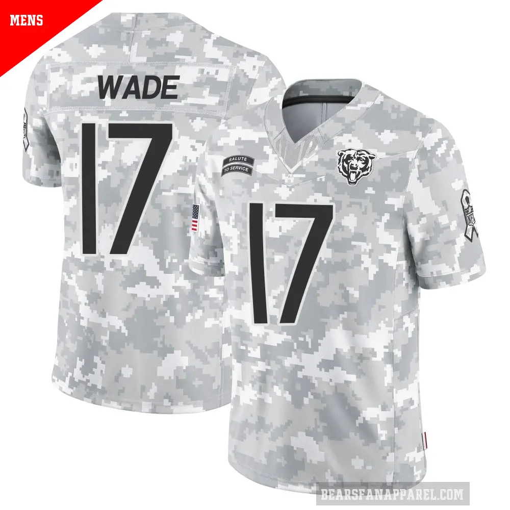 Men's Chicago Bears ＃17 Barrington Wade Arctic Camo Limited 2024 Salute to Service Jersey