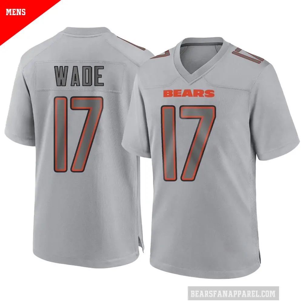 Men's Chicago Bears ＃17 Barrington Wade Gray Game Atmosphere Fashion Jersey