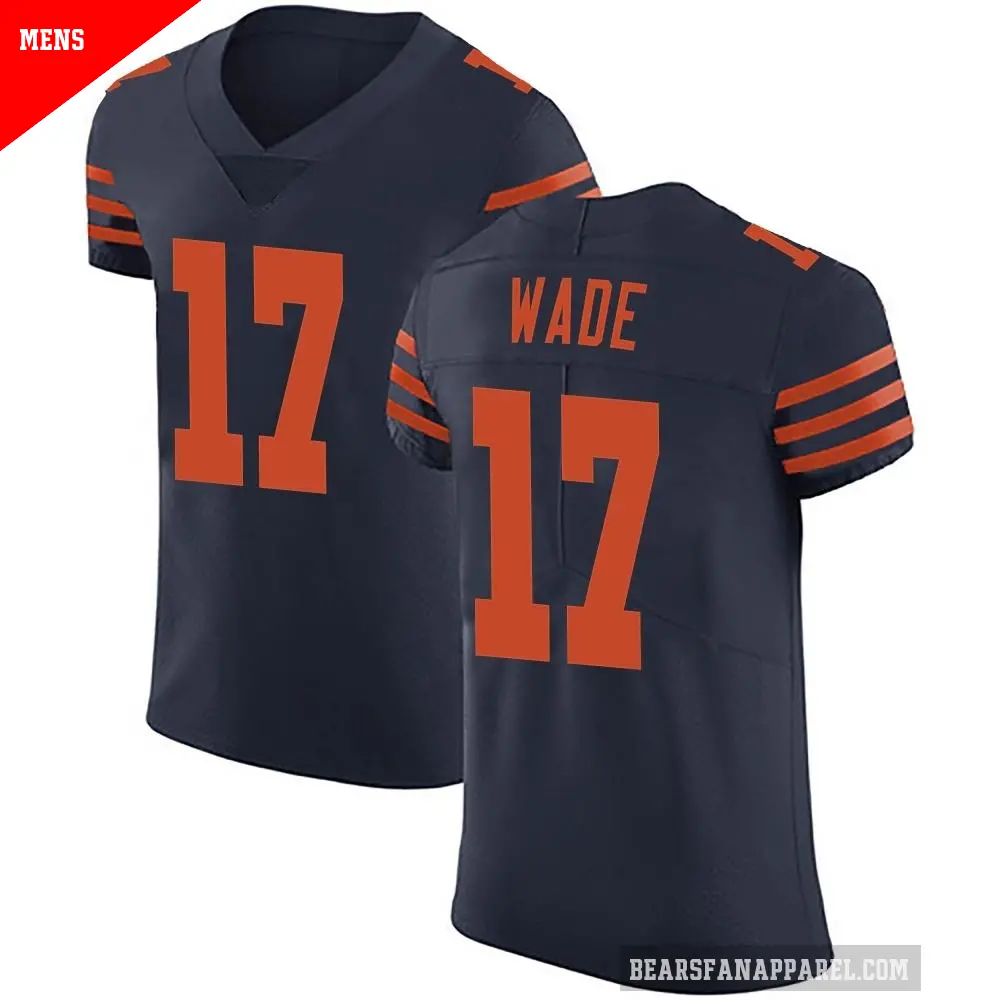 Men's Chicago Bears ＃17 Barrington Wade Navy Blue Elite Alternate Vapor Untouchable Jersey