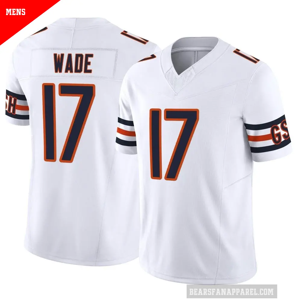 Men's Chicago Bears ＃17 Barrington Wade White Limited Vapor F.U.S.E. Jersey