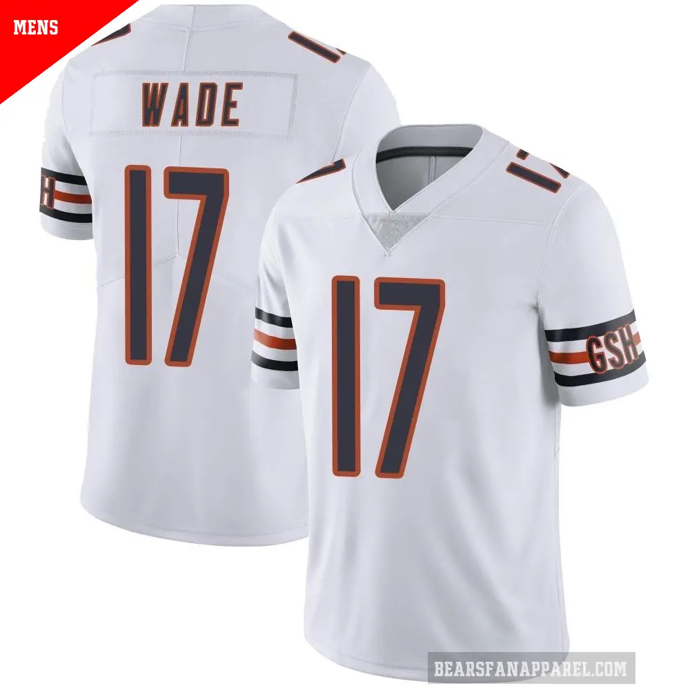 Men's Chicago Bears ＃17 Barrington Wade White Limited Vapor Untouchable Jersey
