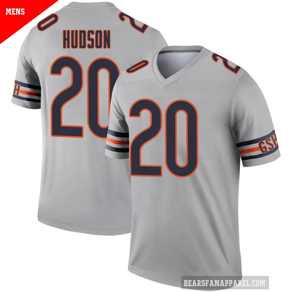 Men's Chicago Bears ＃20 Kyron Hudson Legend Inverted Silver Jersey