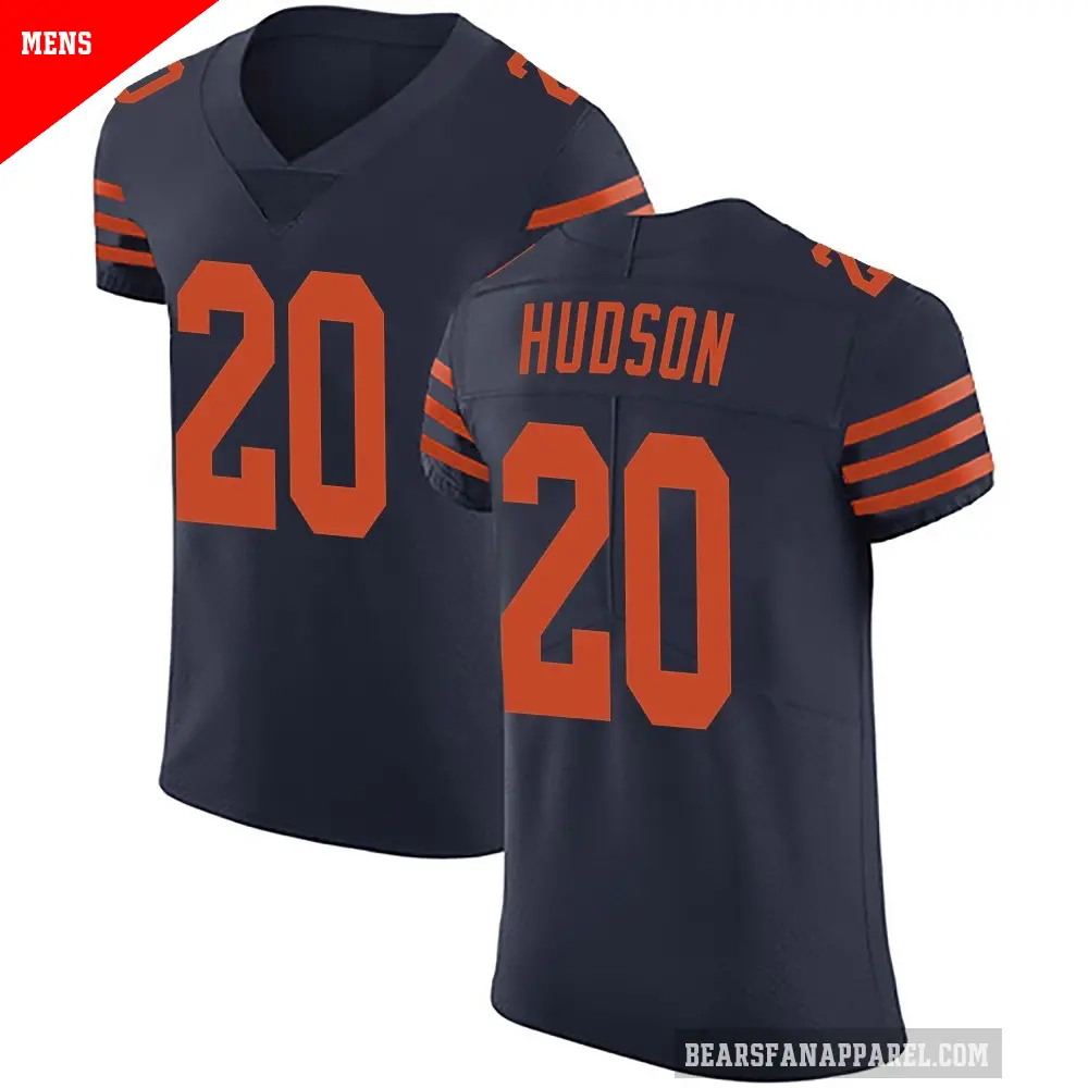 Men's Chicago Bears ＃20 Kyron Hudson Navy Blue Elite Alternate Vapor Untouchable Jersey