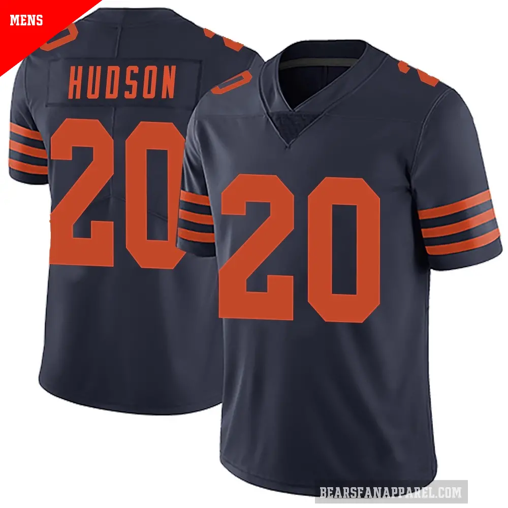 Men's Chicago Bears ＃20 Kyron Hudson Navy Blue Limited Alternate Vapor Untouchable Jersey