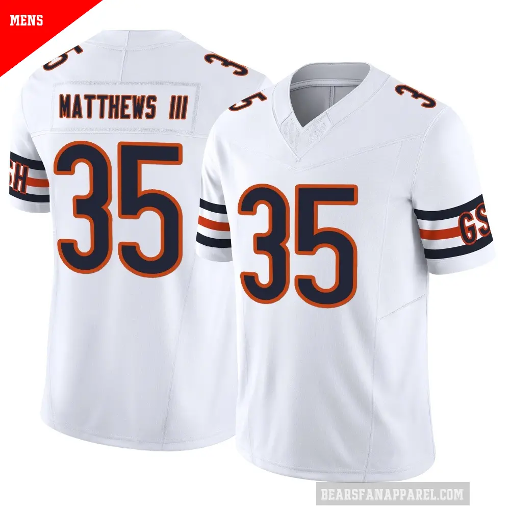Men's Chicago Bears ＃35 Wayne Matthews III White Limited Vapor F.U.S.E. Jersey