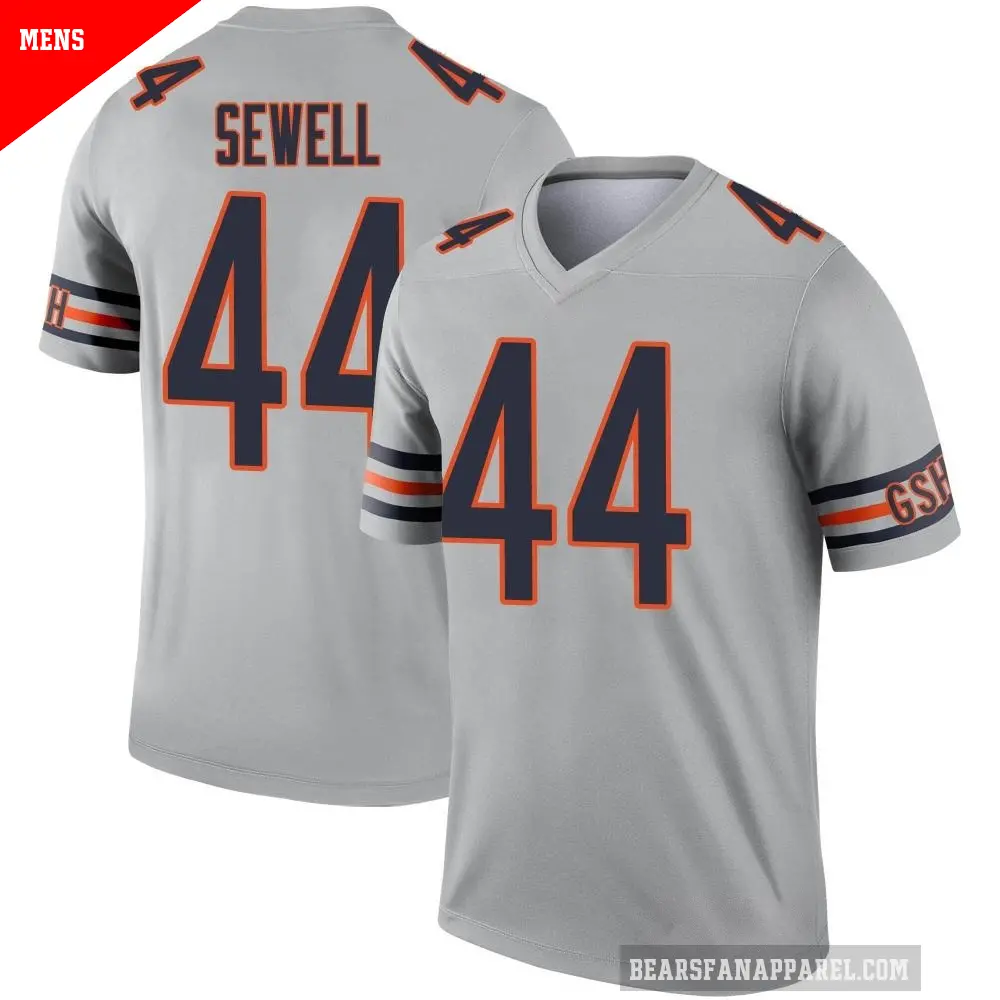 Men's Chicago Bears ＃44 Noah Sewell Legend Inverted Silver Jersey