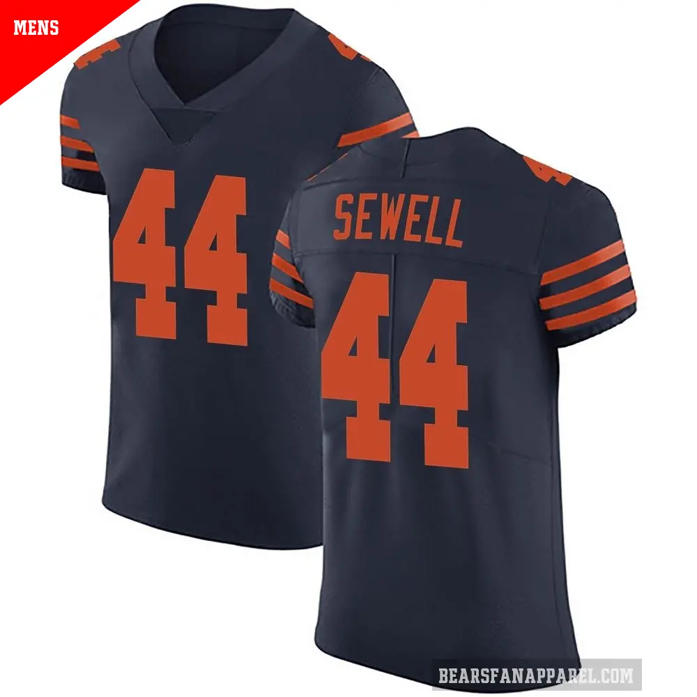Men's Chicago Bears ＃44 Noah Sewell Navy Blue Elite Alternate Vapor Untouchable Jersey
