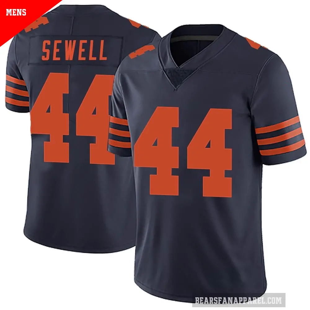 Men's Chicago Bears ＃44 Noah Sewell Navy Blue Limited Alternate Vapor Untouchable Jersey