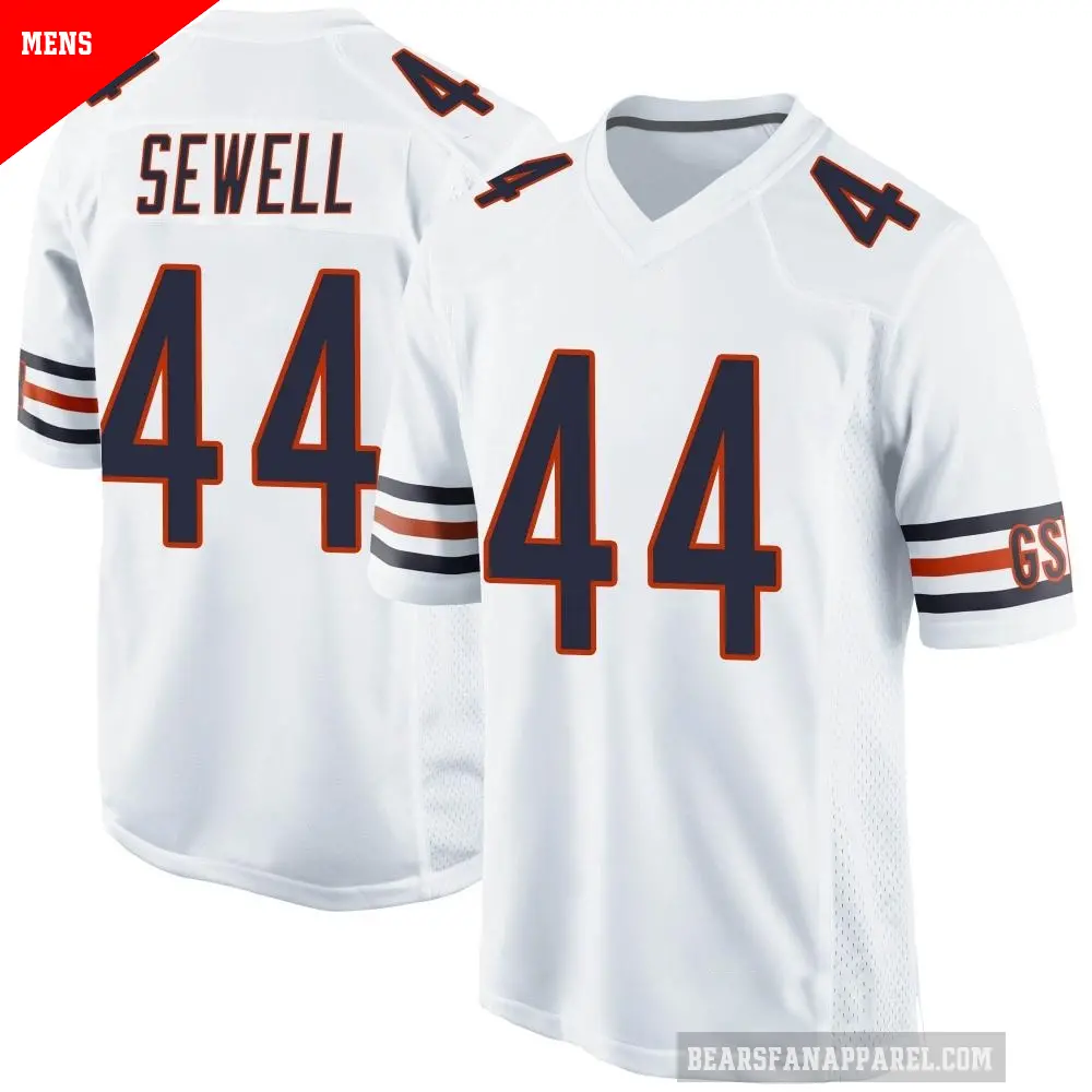 Men's Chicago Bears ＃44 Noah Sewell White Game Jersey
