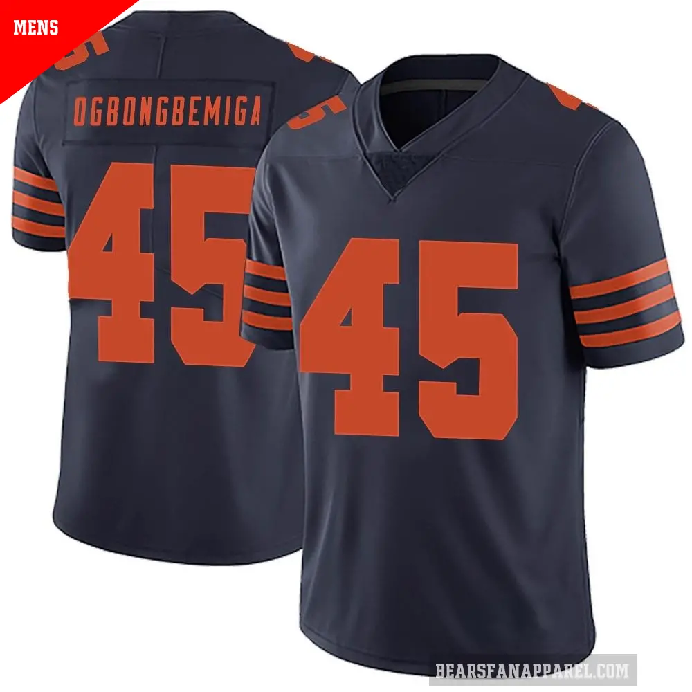 Men's Chicago Bears ＃45 Amen Ogbongbemiga Navy Blue Limited Alternate Vapor Untouchable Jersey