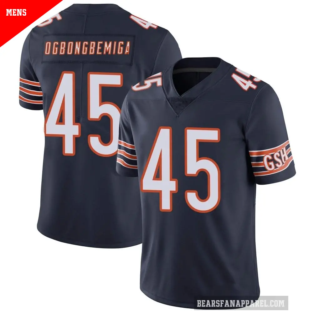 Men's Chicago Bears ＃45 Amen Ogbongbemiga Navy Limited Team Color Vapor Untouchable Jersey