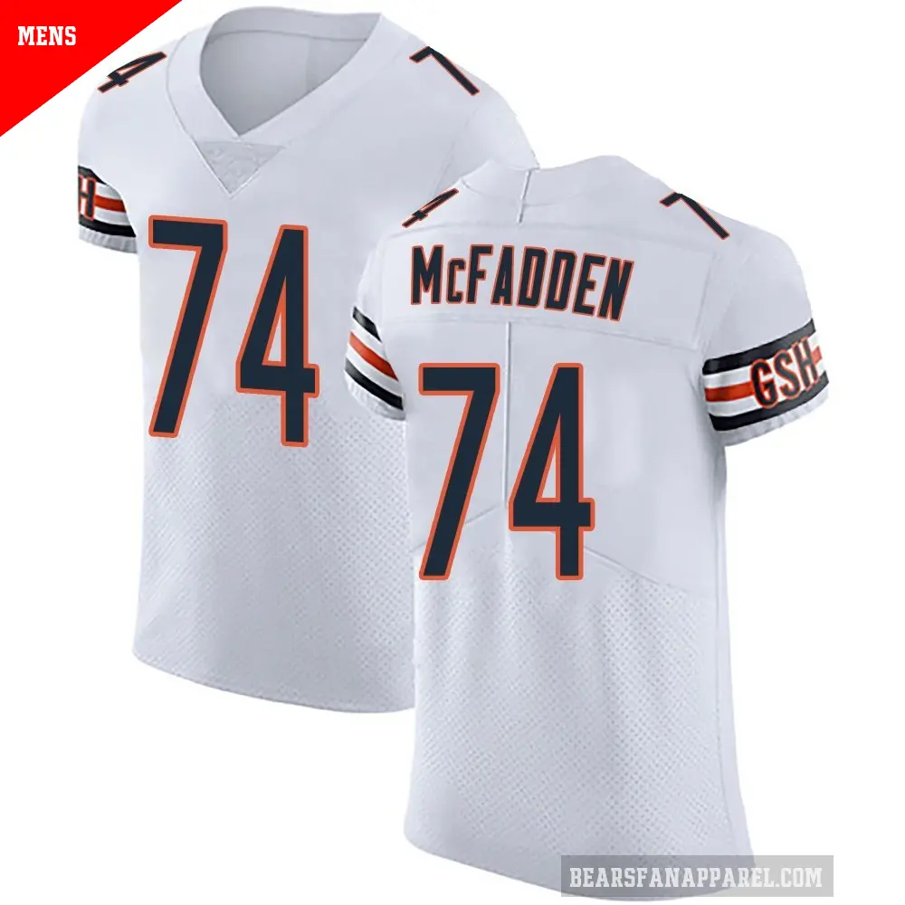 Men's Chicago Bears ＃74 Jordan McFadden White Elite Vapor Untouchable Jersey
