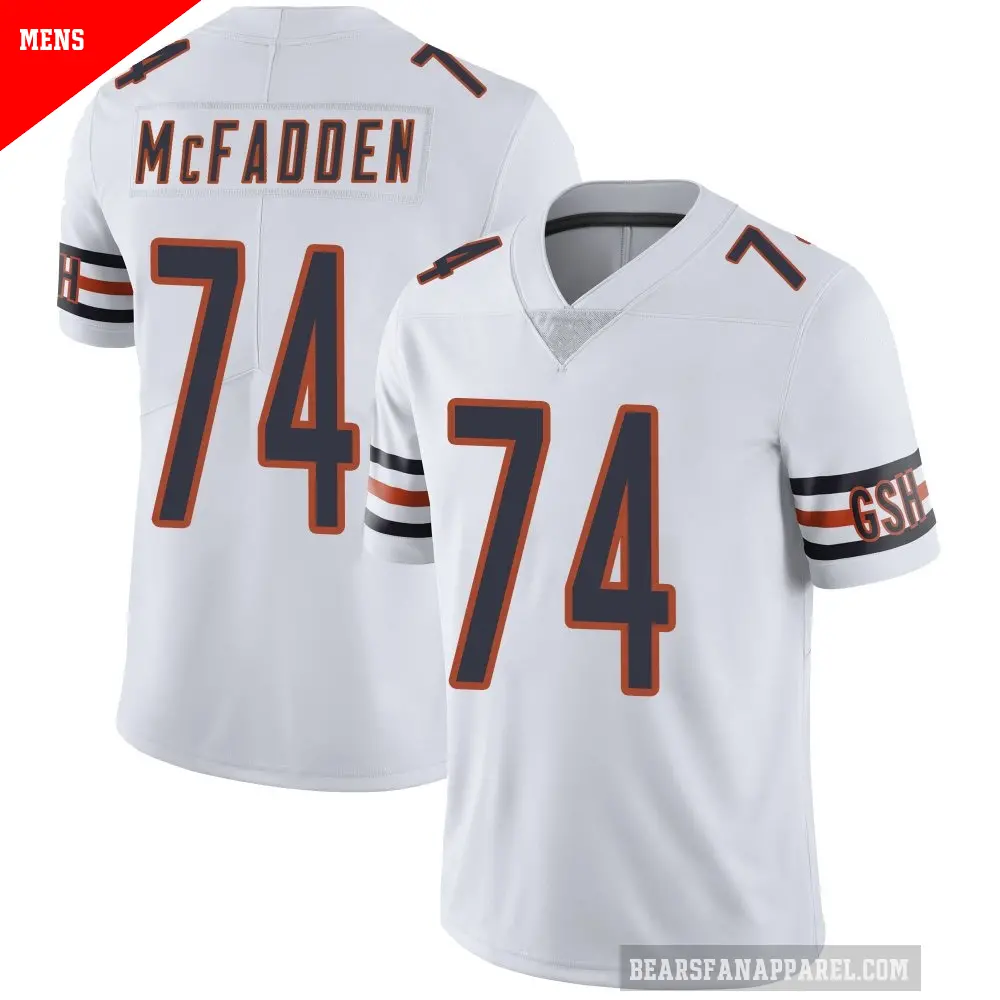 Men's Chicago Bears ＃74 Jordan McFadden White Limited Vapor Untouchable Jersey