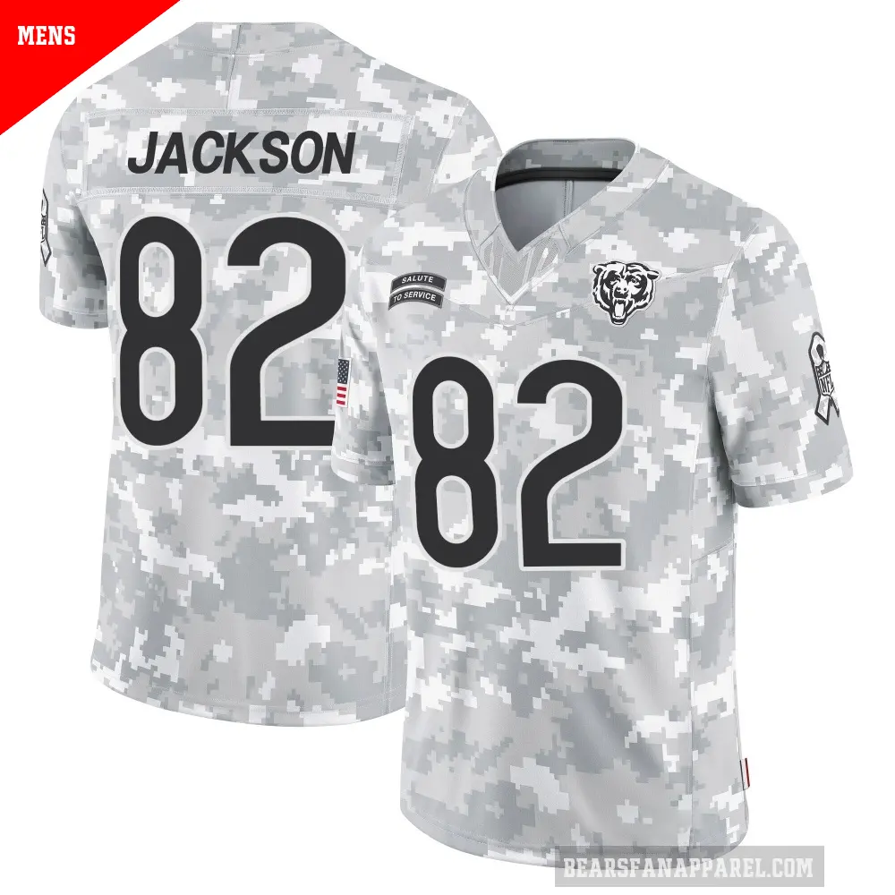 Men's Chicago Bears ＃82 John Jackson Arctic Camo Limited 2024 Salute to Service Jersey