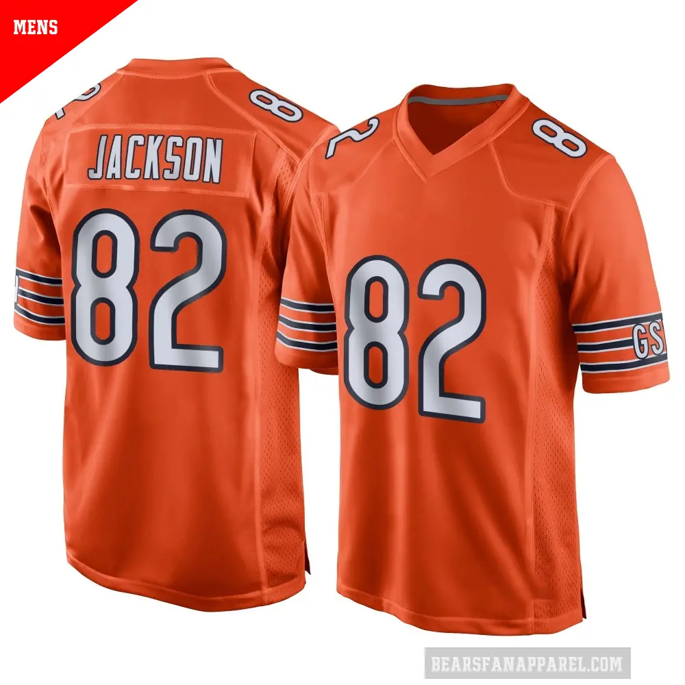 Men's Chicago Bears ＃82 John Jackson Orange Game Alternate Jersey