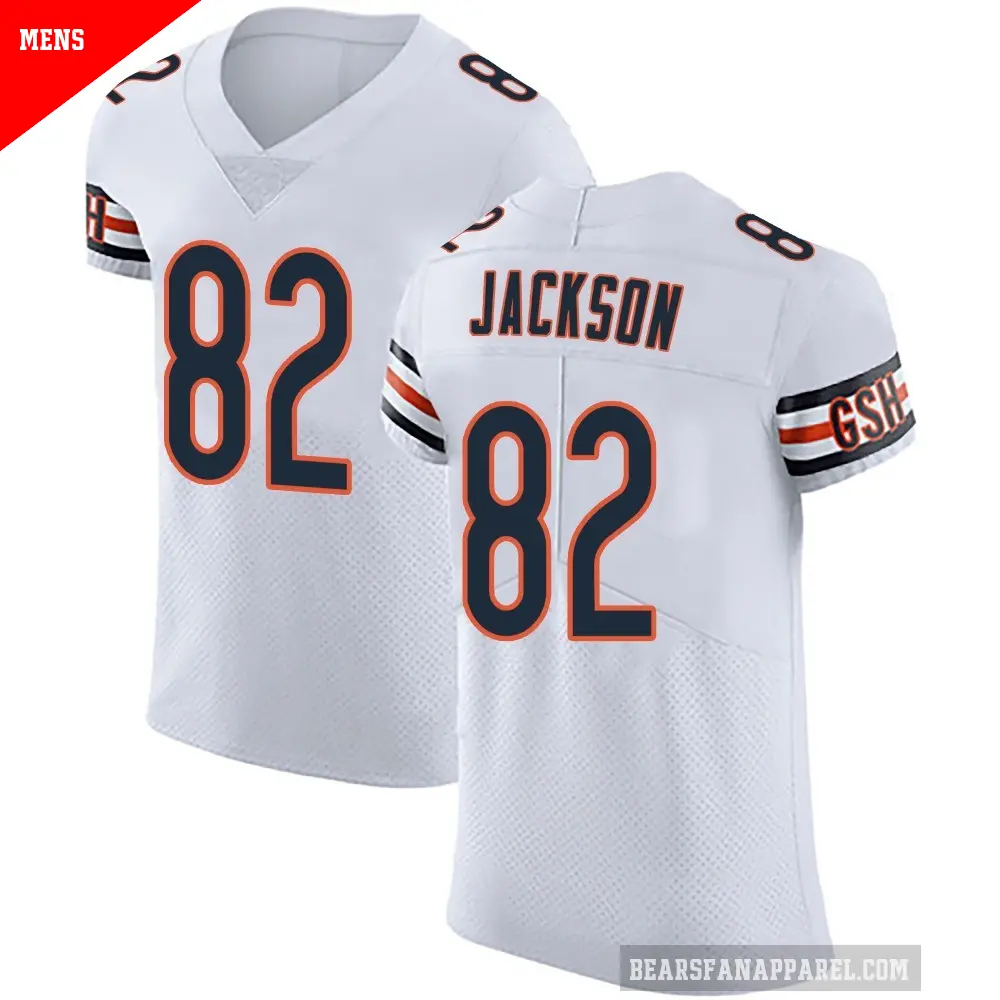 Men's Chicago Bears ＃82 John Jackson White Elite Vapor Untouchable Jersey