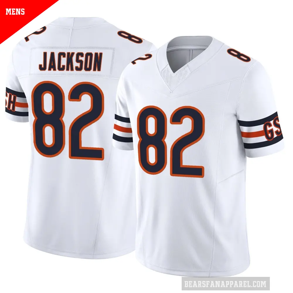 Men's Chicago Bears ＃82 John Jackson White Limited Vapor F.U.S.E. Jersey