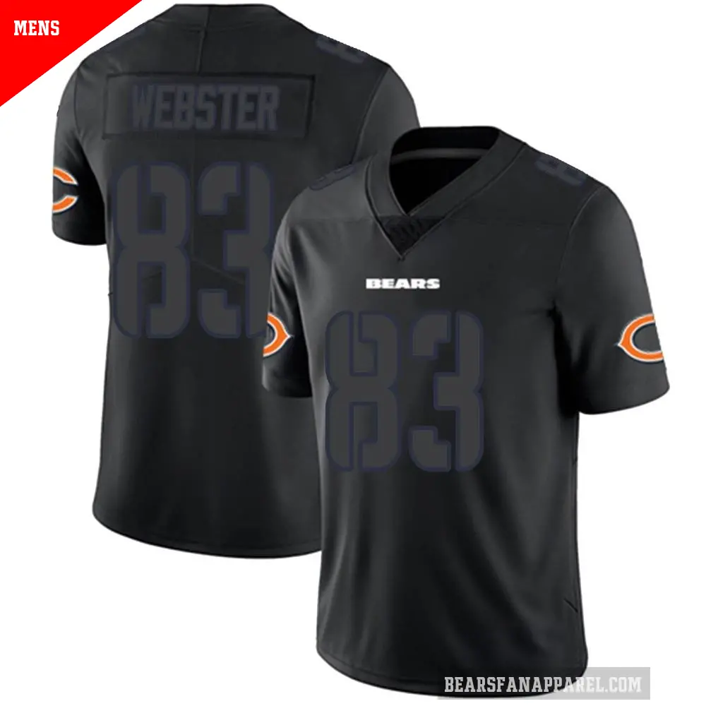 Men's Chicago Bears ＃83 Nsimba Webster Black Impact Limited Jersey