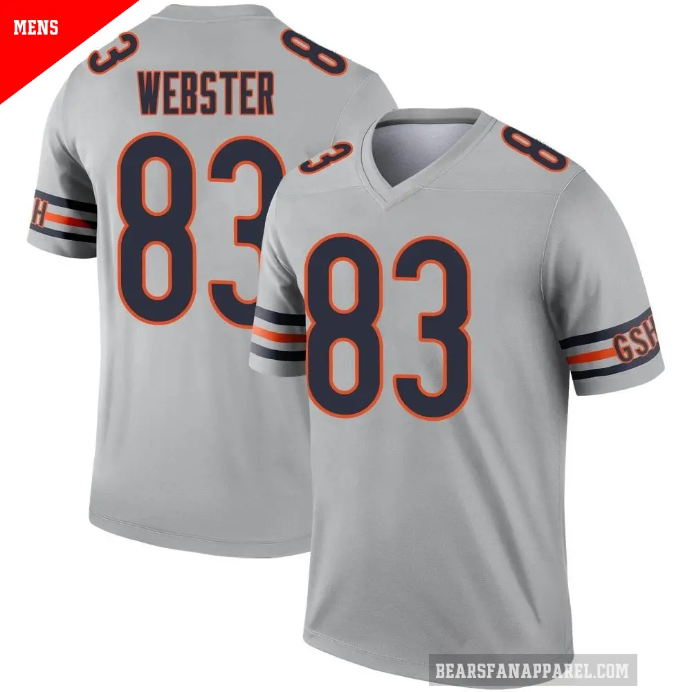 Men's Chicago Bears ＃83 Nsimba Webster Legend Inverted Silver Jersey