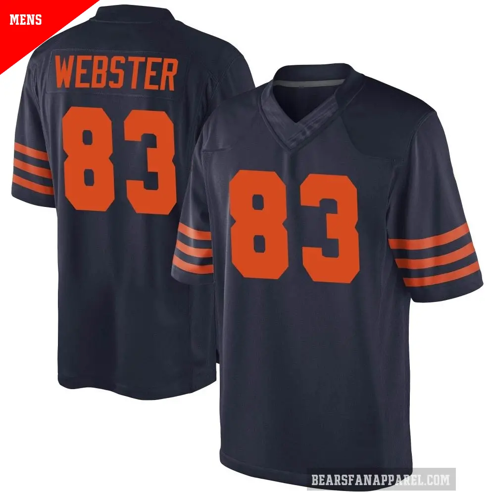 Men's Chicago Bears ＃83 Nsimba Webster Navy Blue Game Alternate Jersey
