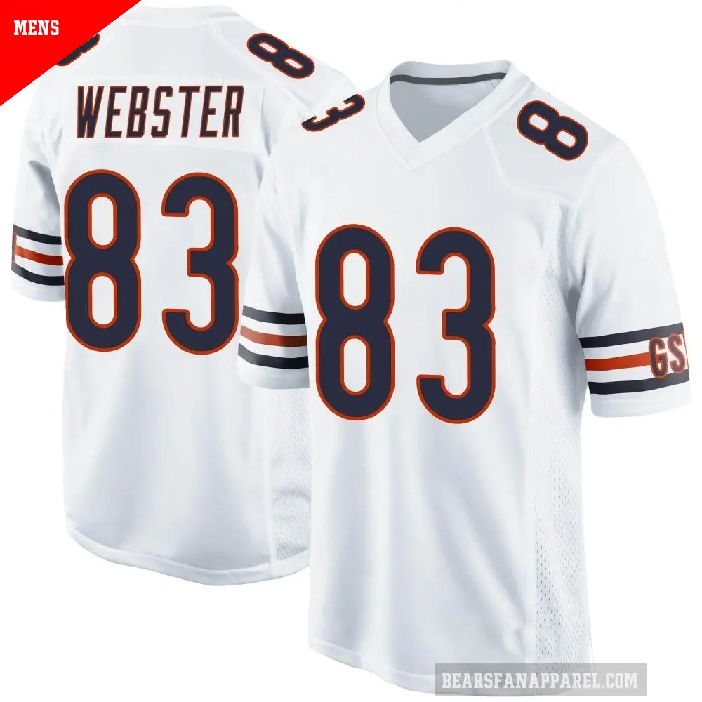 Men's Chicago Bears ＃83 Nsimba Webster White Game Jersey