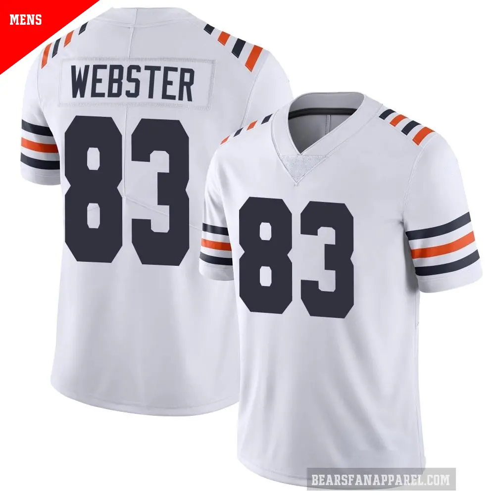 Men's Chicago Bears ＃83 Nsimba Webster White Limited Alternate Classic Vapor Jersey