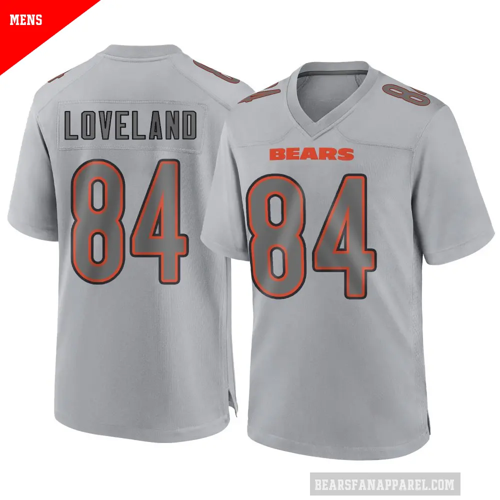 Men's Chicago Bears ＃84 Colston Loveland Gray Game Atmosphere Fashion Jersey