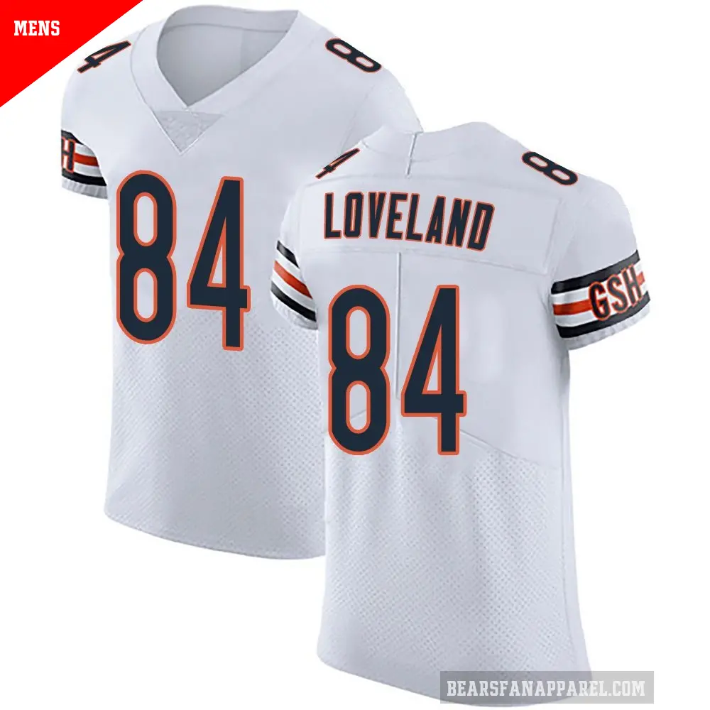 Men's Chicago Bears ＃84 Colston Loveland White Elite Vapor Untouchable Jersey