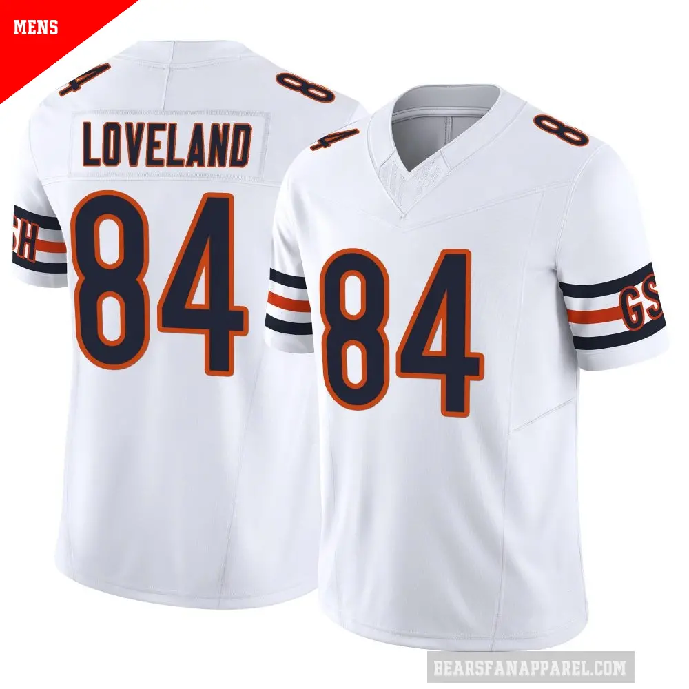Men's Chicago Bears ＃84 Colston Loveland White Limited Vapor F.U.S.E. Jersey