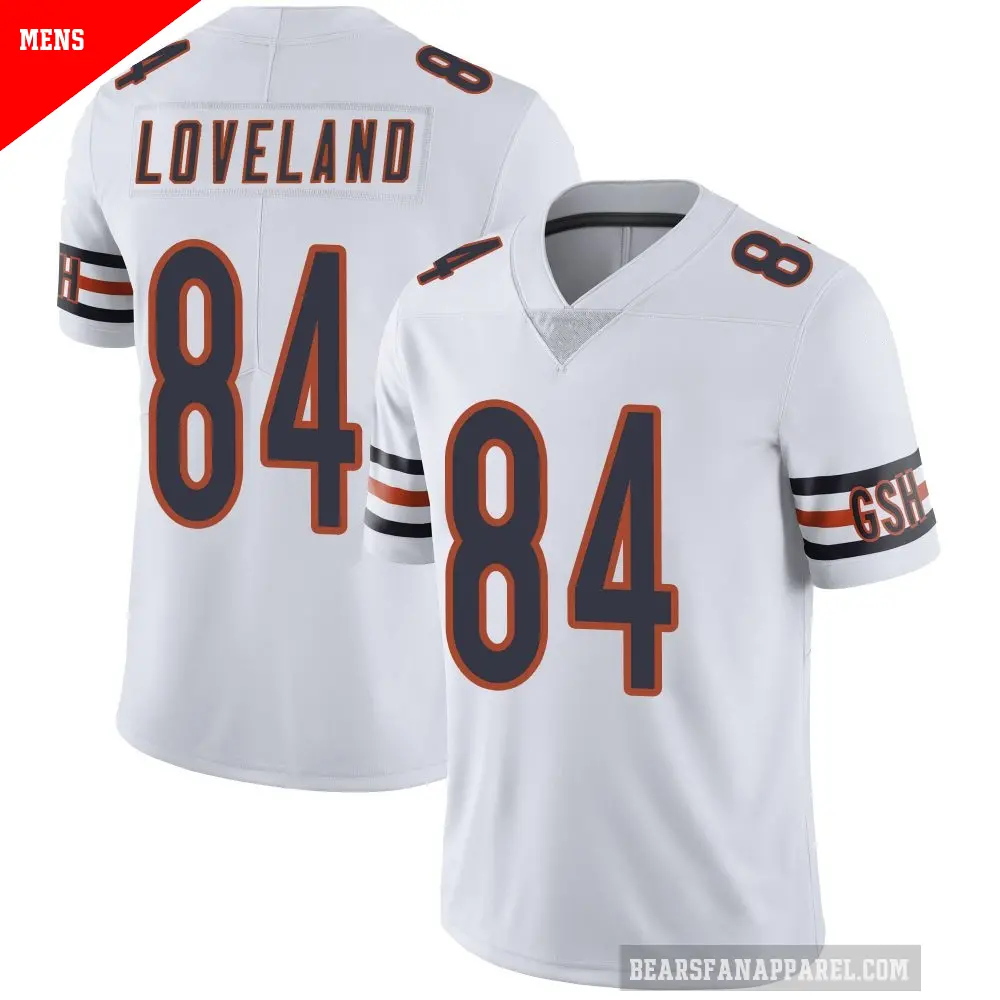 Men's Chicago Bears ＃84 Colston Loveland White Limited Vapor Untouchable Jersey