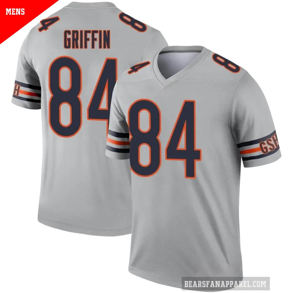 Men's Chicago Bears ＃84 Ryan Griffin Legend Inverted Silver Jersey