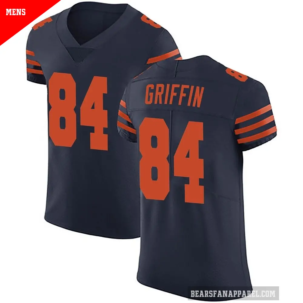 Men's Chicago Bears ＃84 Ryan Griffin Navy Blue Elite Alternate Vapor Untouchable Jersey