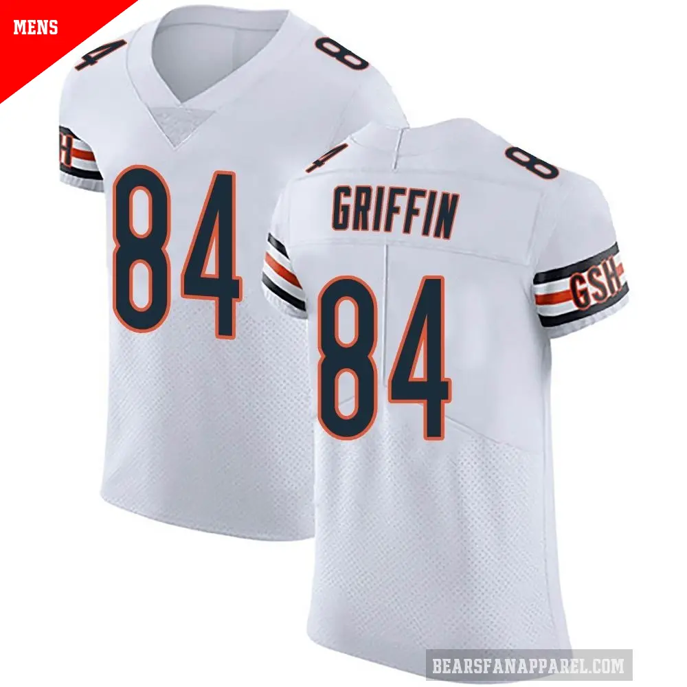 Men's Chicago Bears ＃84 Ryan Griffin White Elite Vapor Untouchable Jersey