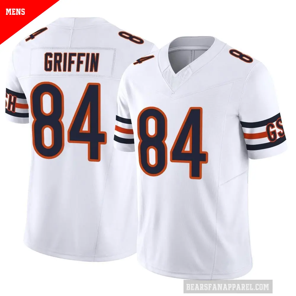 Men's Chicago Bears ＃84 Ryan Griffin White Limited Vapor F.U.S.E. Jersey