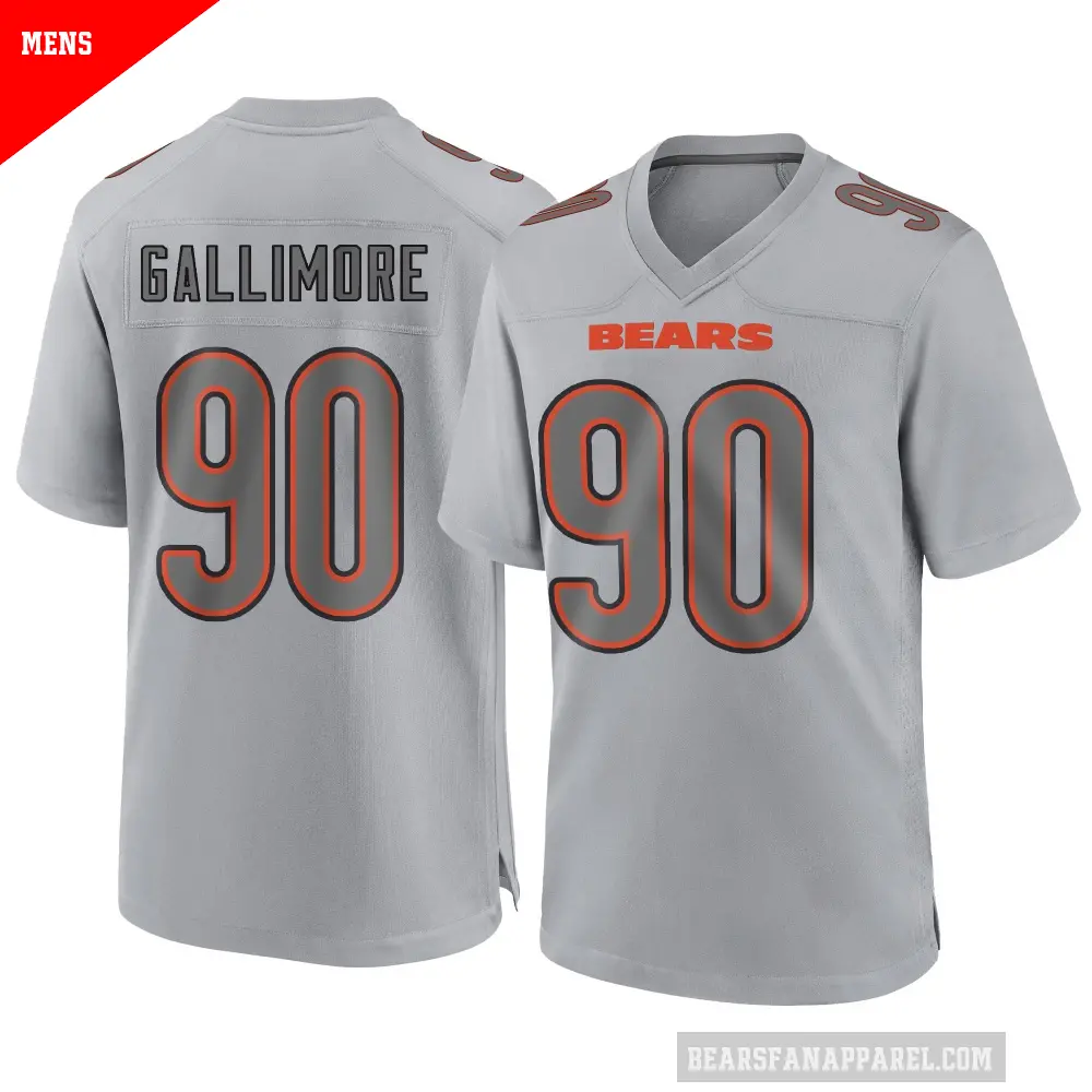 Men's Chicago Bears ＃90 Neville Gallimore Gray Game Atmosphere Fashion Jersey