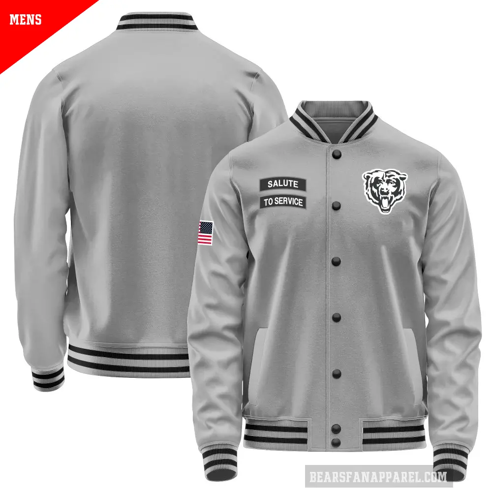Men's Chicago Bears Gray Salute to Service Performance Jacket