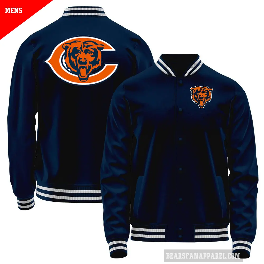 Men's Chicago Bears Navy Full-Snap Jacket