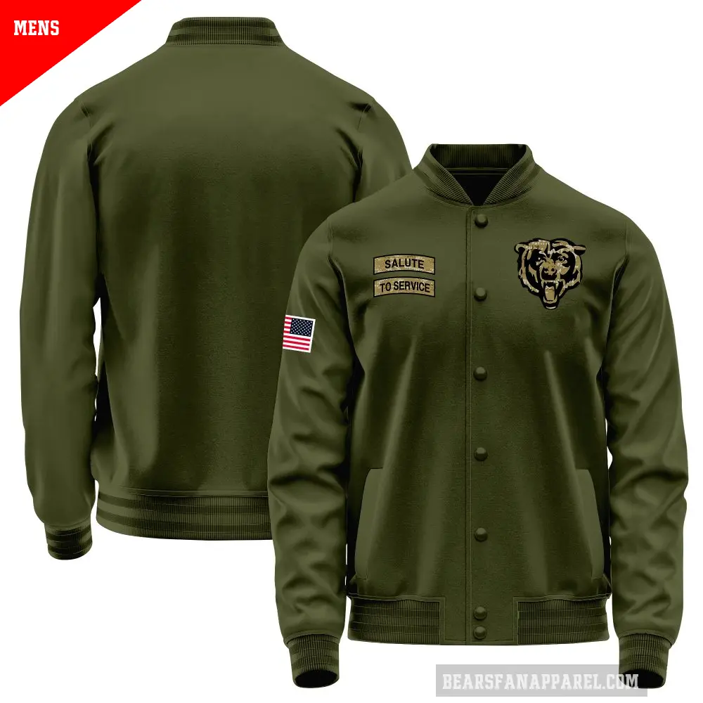 Men's Chicago Bears Olive Salute to Service Sideline Performance Jacket