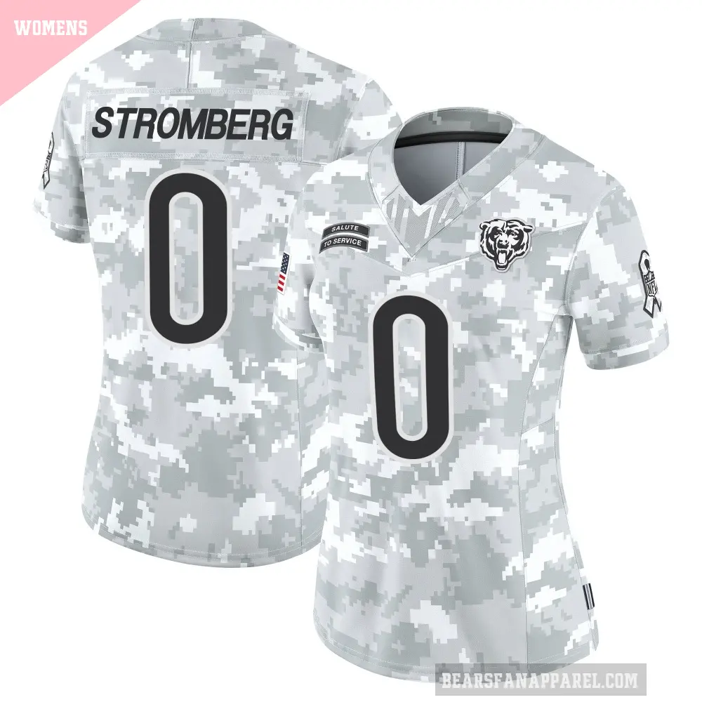 Women's Chicago Bears ＃0 Ricky Stromberg Arctic Camo Limited 2024 Salute to Service Jersey