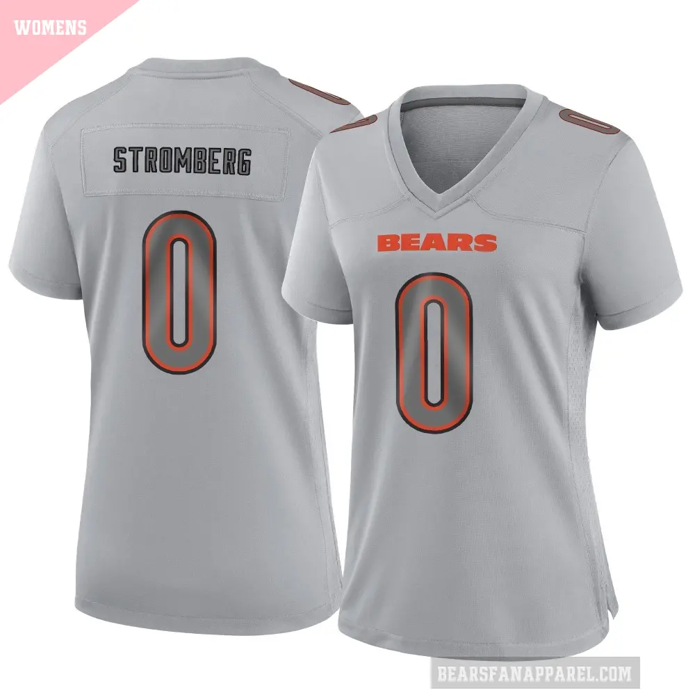 Women's Chicago Bears ＃0 Ricky Stromberg Gray Game Atmosphere Fashion Jersey