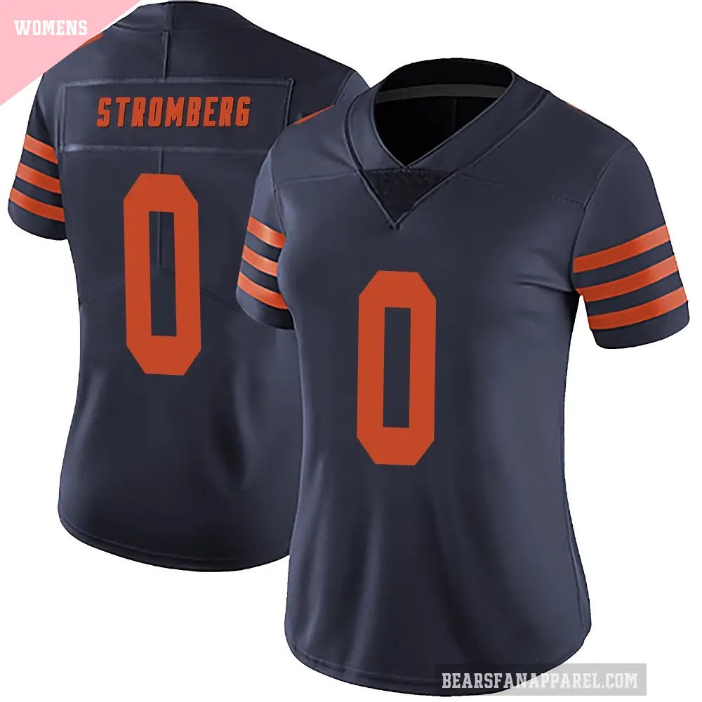 Women's Chicago Bears ＃0 Ricky Stromberg Navy Blue Limited Alternate Vapor Untouchable Jersey