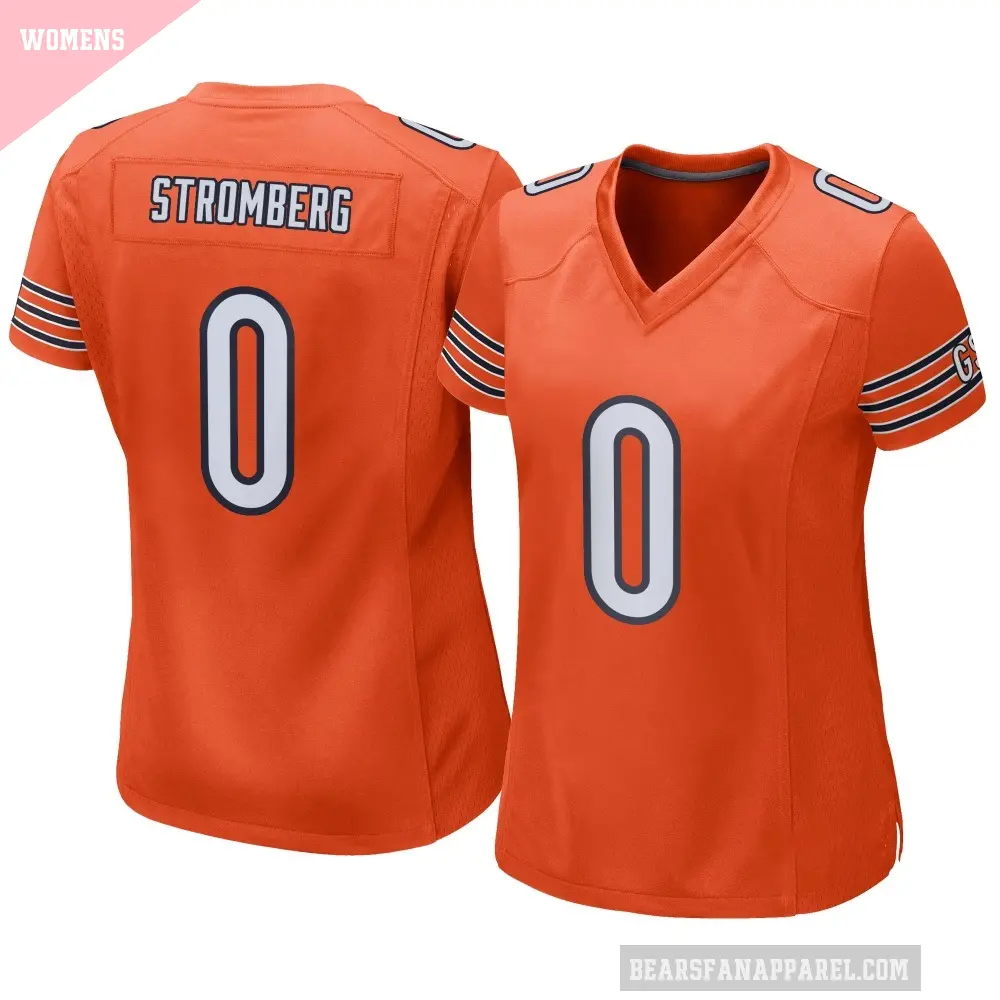 Women's Chicago Bears ＃0 Ricky Stromberg Orange Game Alternate Jersey