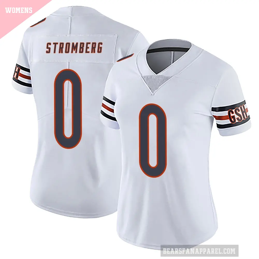 Women's Chicago Bears ＃0 Ricky Stromberg White Limited Vapor Untouchable Jersey