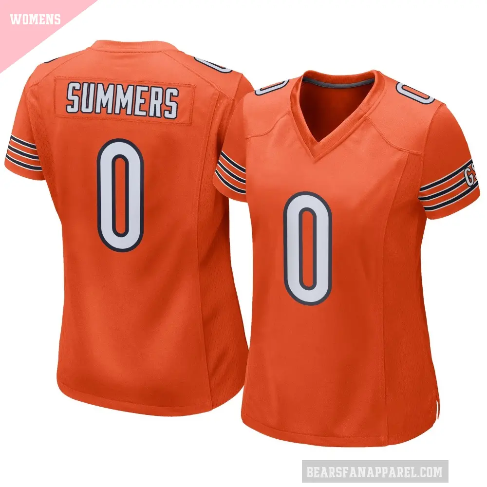 Women's Chicago Bears ＃0 Ty Summers Orange Game Alternate Jersey