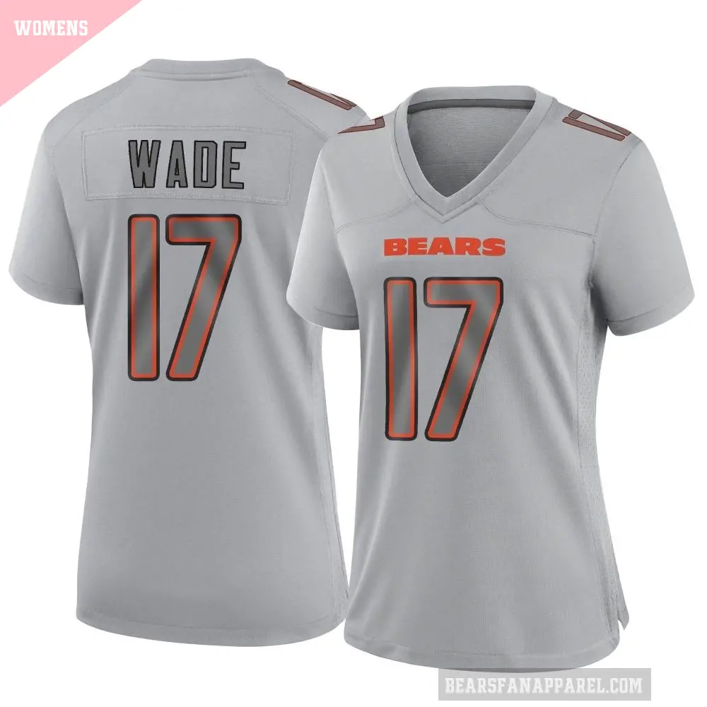 Women's Chicago Bears ＃17 Barrington Wade Gray Game Atmosphere Fashion Jersey