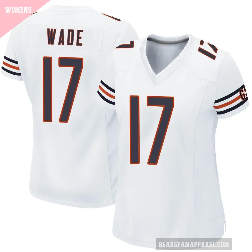 Women's Chicago Bears ＃17 Barrington Wade White Game Jersey