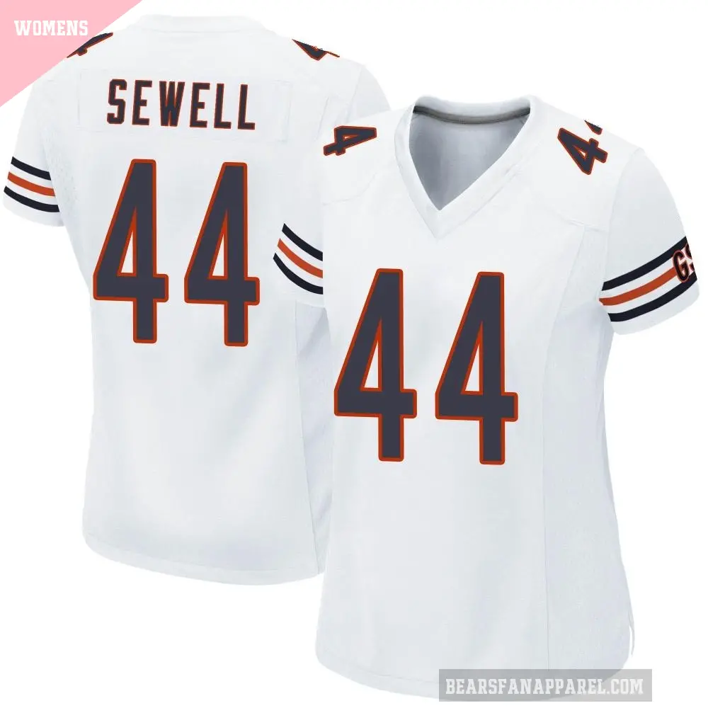 Women's Chicago Bears ＃44 Noah Sewell White Game Jersey